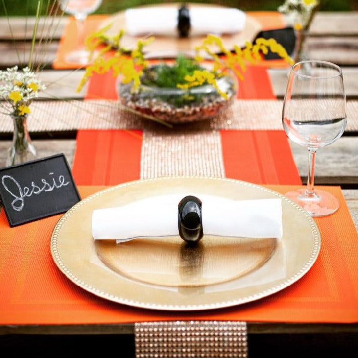 Richland Napkin Ring 2.3" Black Set of 12