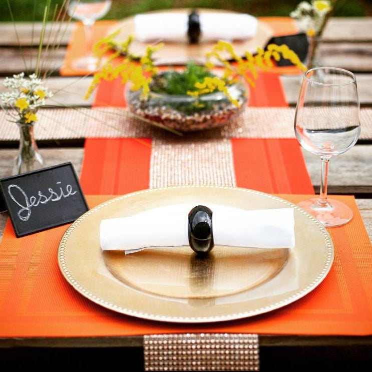 Richland Napkin Ring 2.3" Black Set of 4