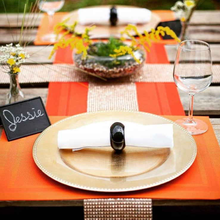 Richland Napkin Ring 2.3" Black Set of 24