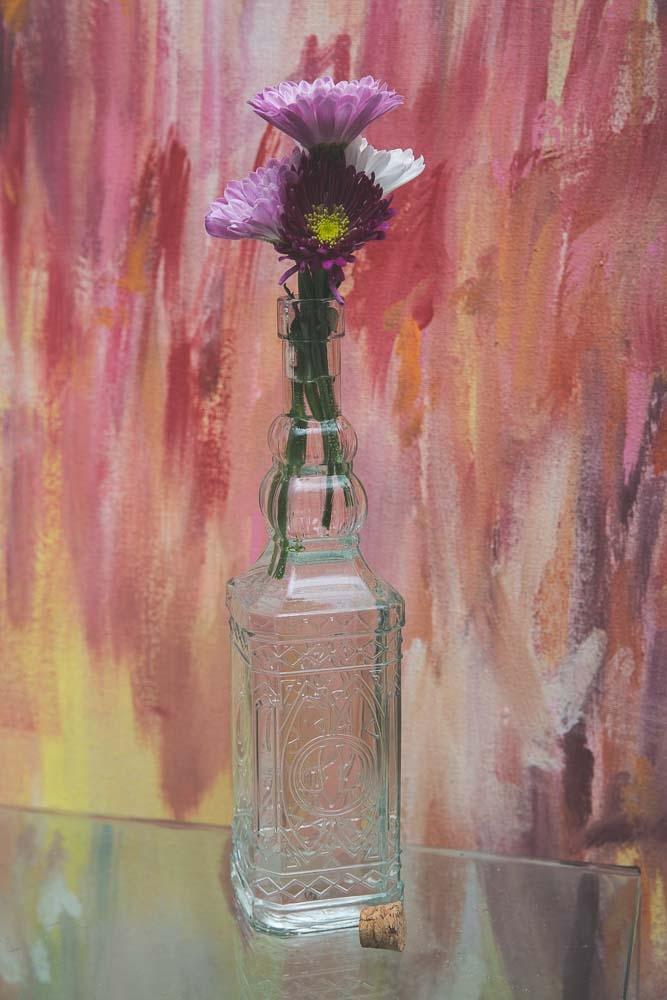 Richland Vintage Square Glass Bottle Clear Set of 12