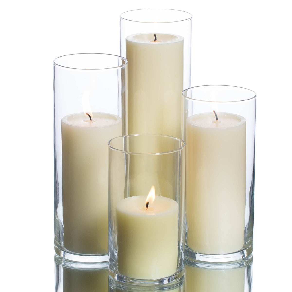 richland pillar candles eastland cylinder holders set of 4