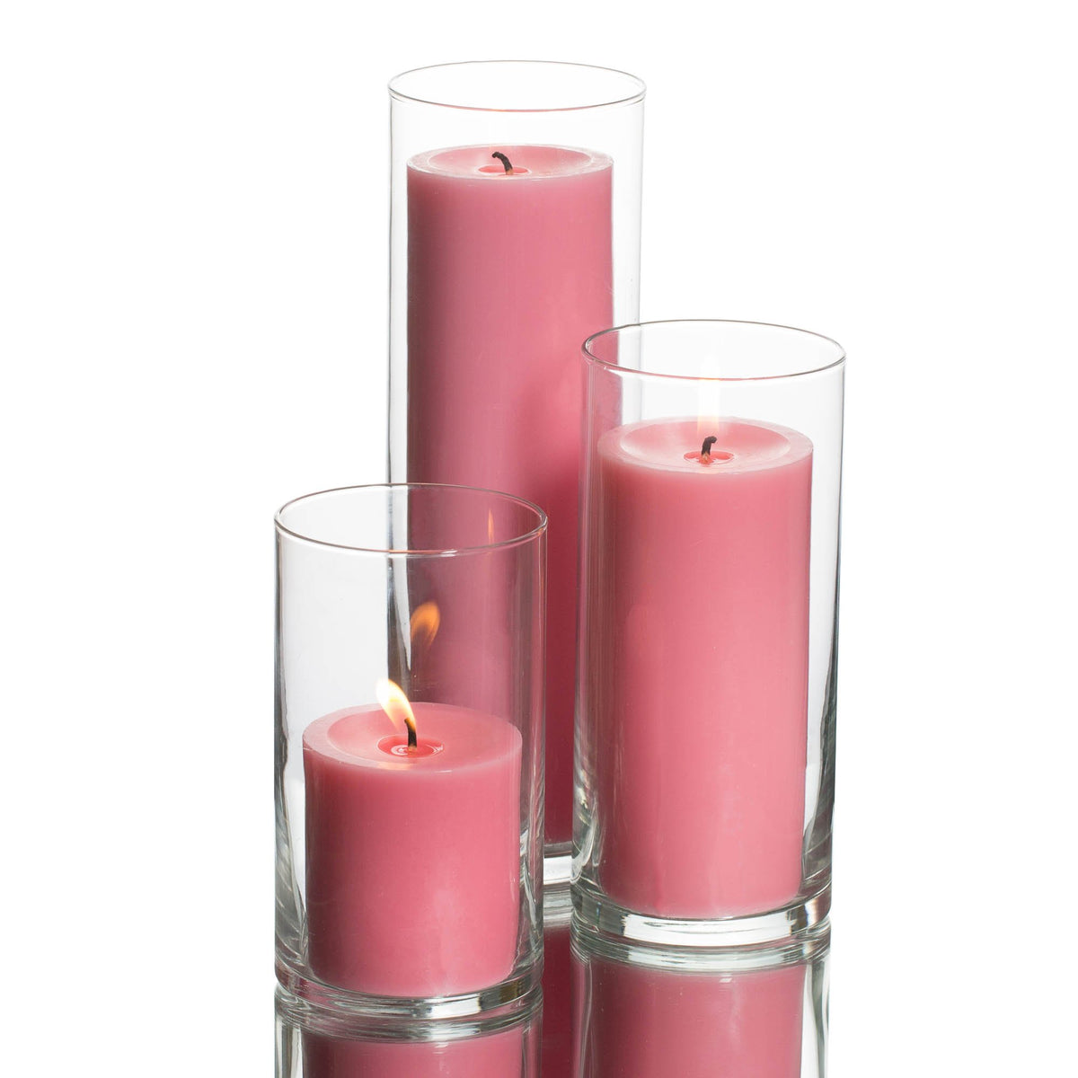pillar candles cylinder holders set 36