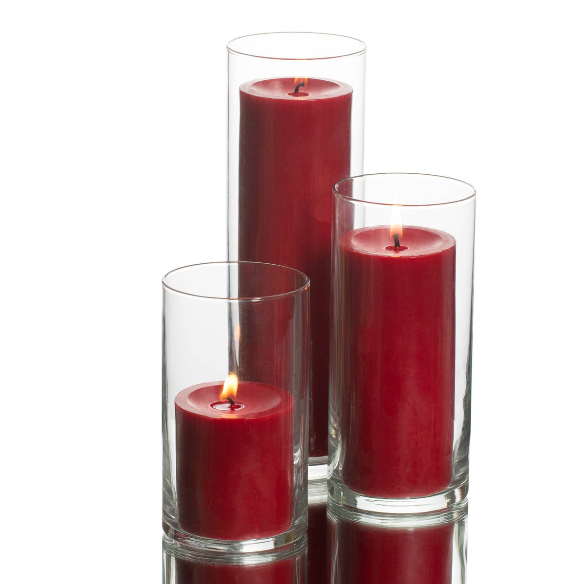 pillar candles cylinder holders set 36