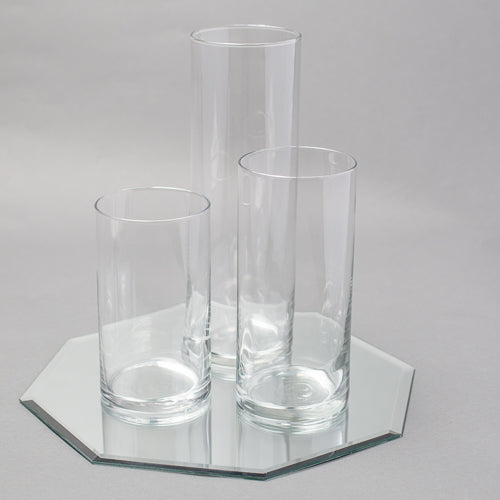Eastland Octagon Mirror and Cylinder Vase Centerpiece Set of 48 - thumbnail number 1