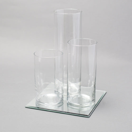 Eastland Square Mirror and Cylinder Vase Centerpiece Set of 4