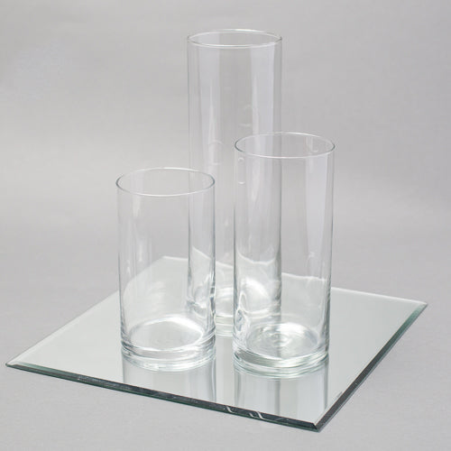 Eastland Square Mirrors and Cylinder Vases Centerpiece Set of 48