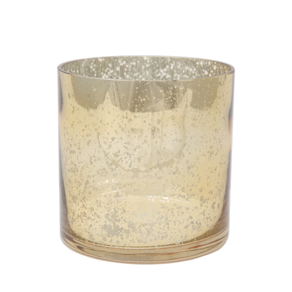 Richland Gold Mercury Glass Cylinder Vase 5" x 5"