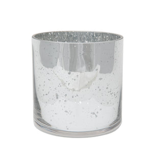 Richland Silver Mercury Glass Cylinder Vase 5" x 5"
