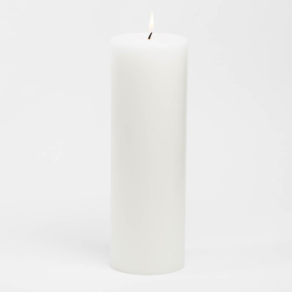 richland 4 x 12 white pillar candle set of 6