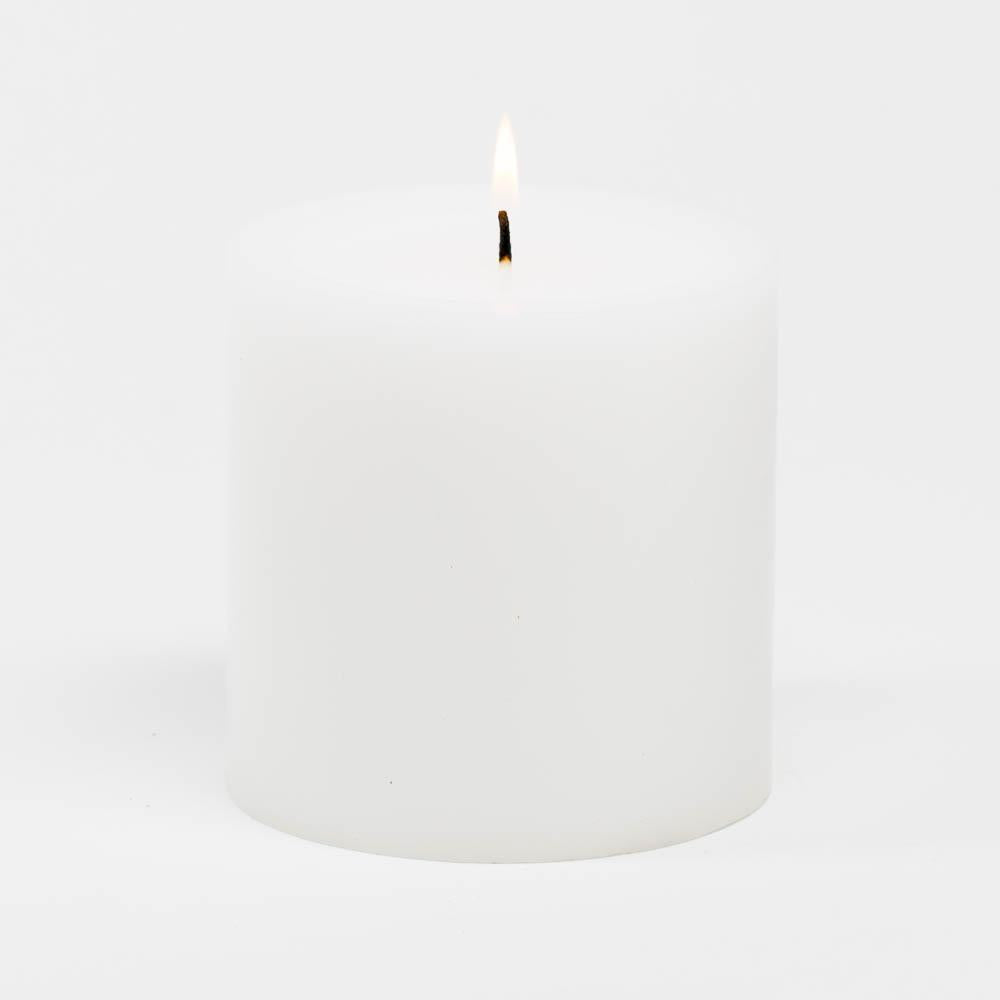 Richland 4" x 4" White Pillar Candles Set of 6