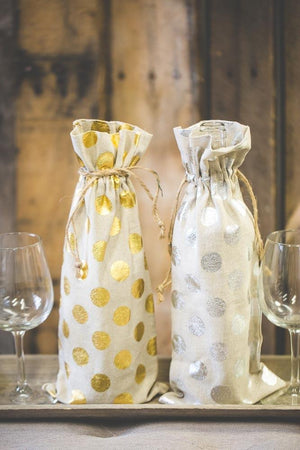 Richland Linen Bag 6" x 14" with Gold Dots Set of 48