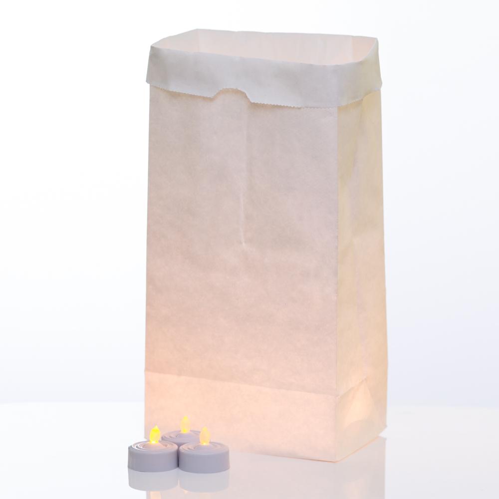 Eastland White Luminary Bags & Richland LED Tealight Candles Set of 144