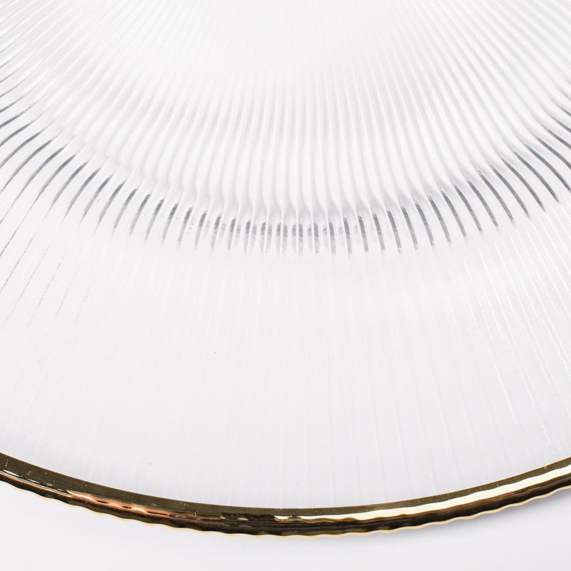 Richland 13" Gold Rim Glass Charger Plate Set of 12 - thumbnail number 2