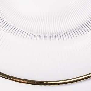 Richland 13" Gold Rim Glass Charger Plate Set of 12
