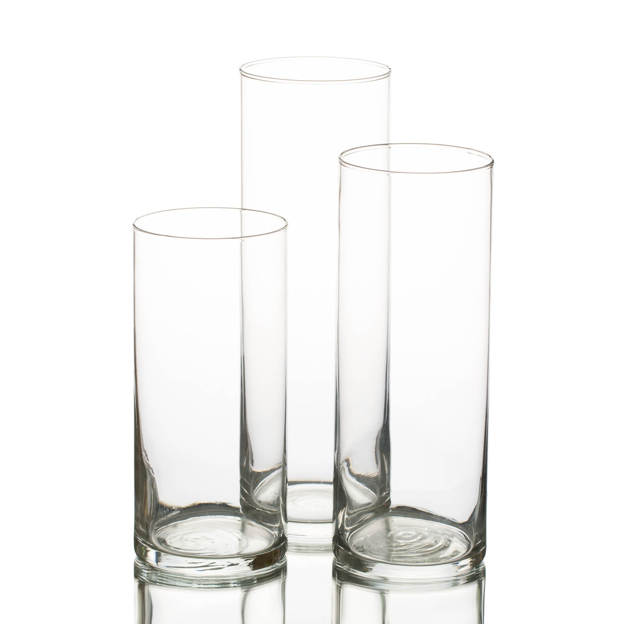 Eastland Cylinder Vases 7.5" , 9" & 10.5" Set of 3