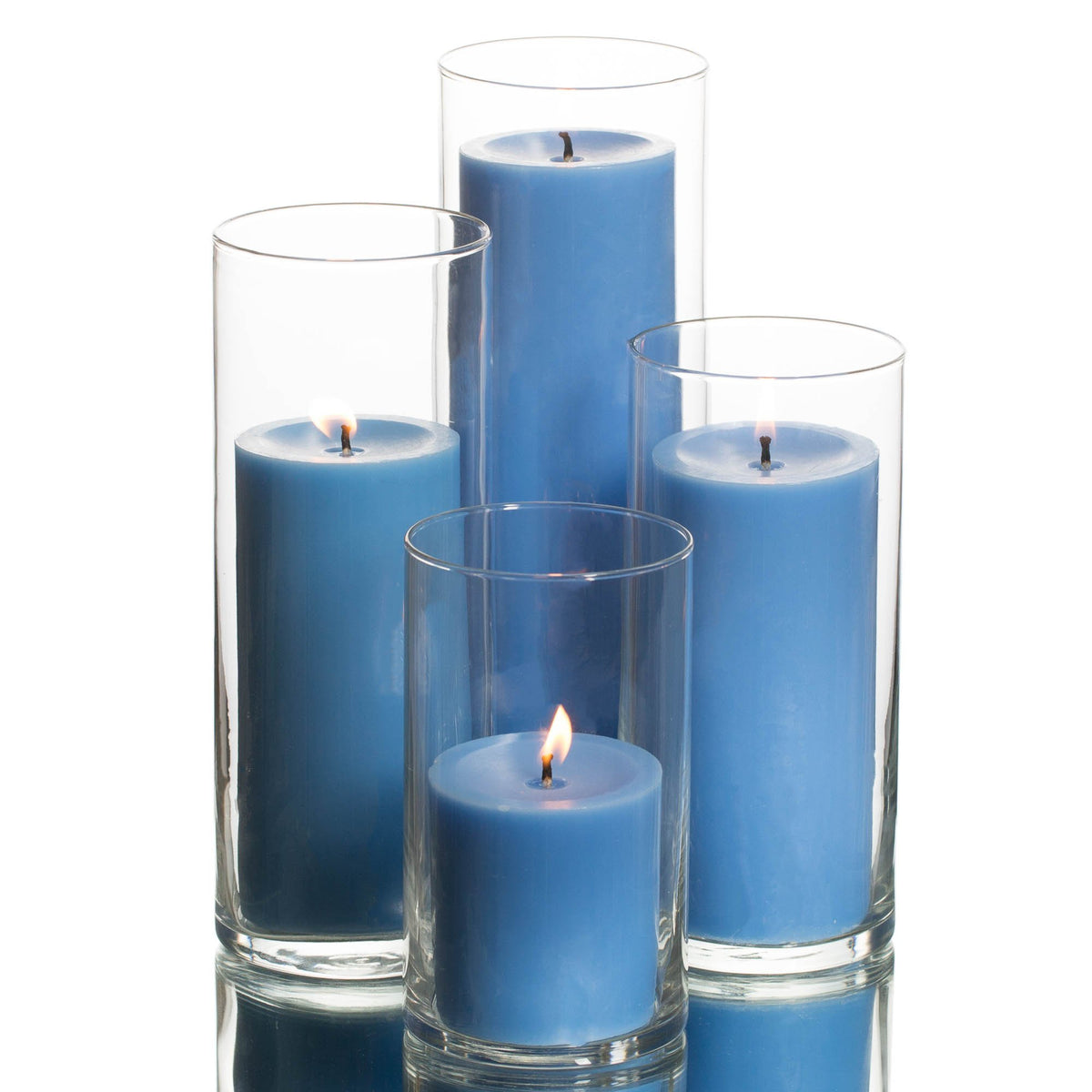richland pillar candles eastland cylinder holders set of 48