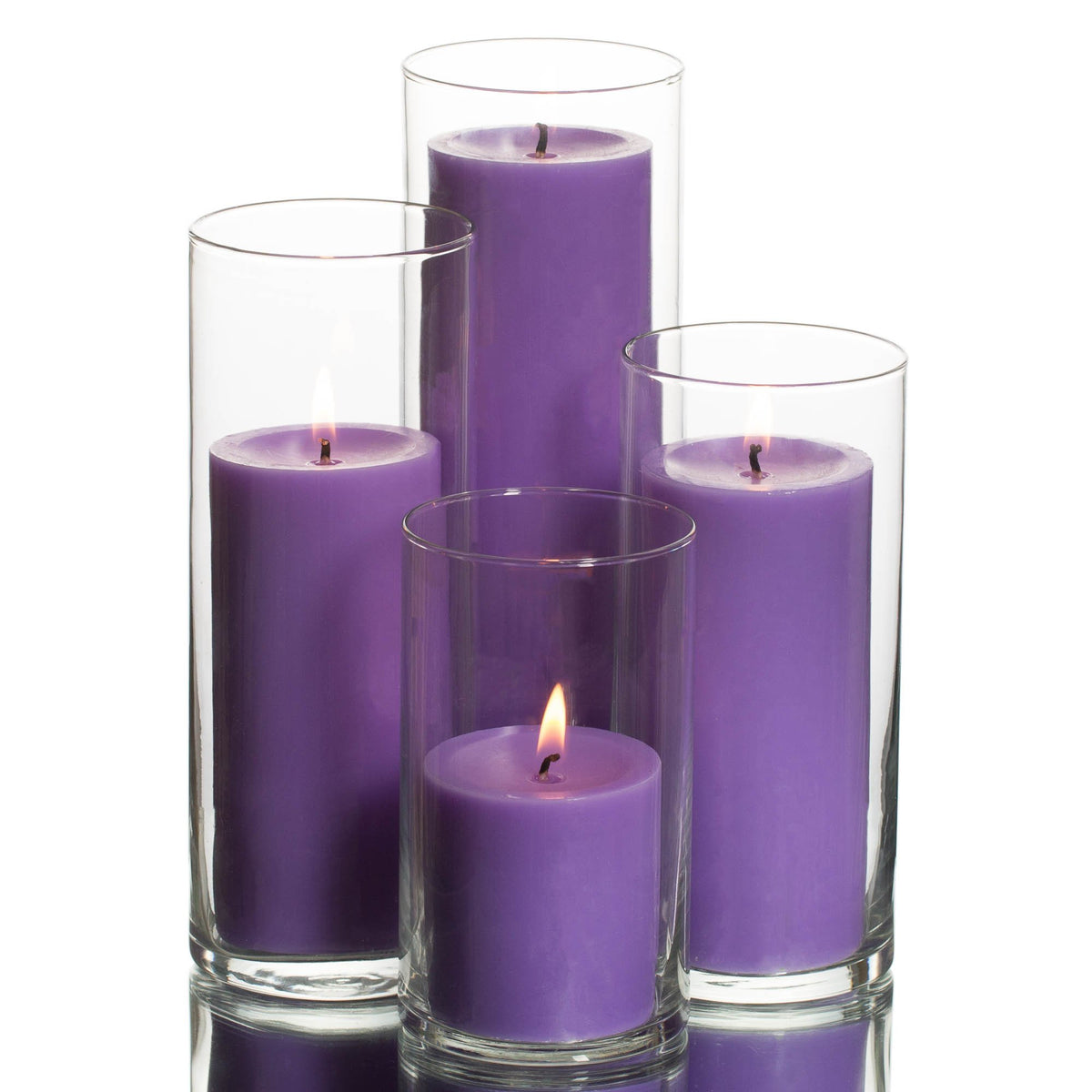 richland pillar candles eastland cylinder holders set of 48