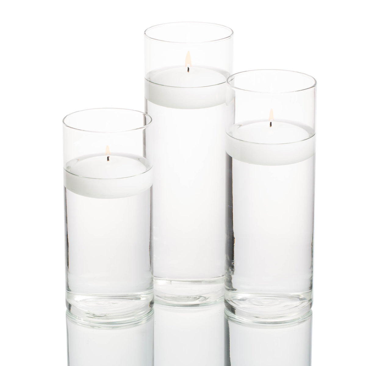 floating candles cylinder holders set 03
