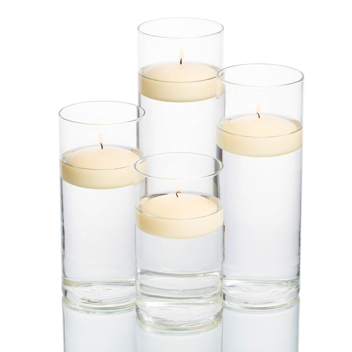 richland floating candles eastland cylinder holders set of 48