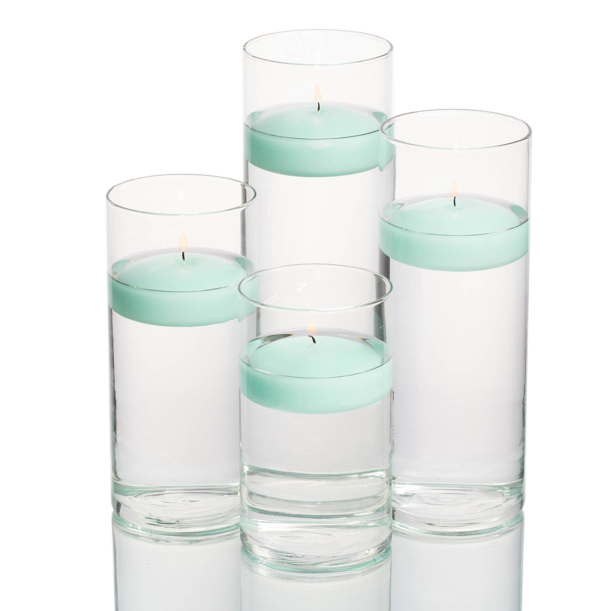 richland floating candles eastland cylinder holders set of 4