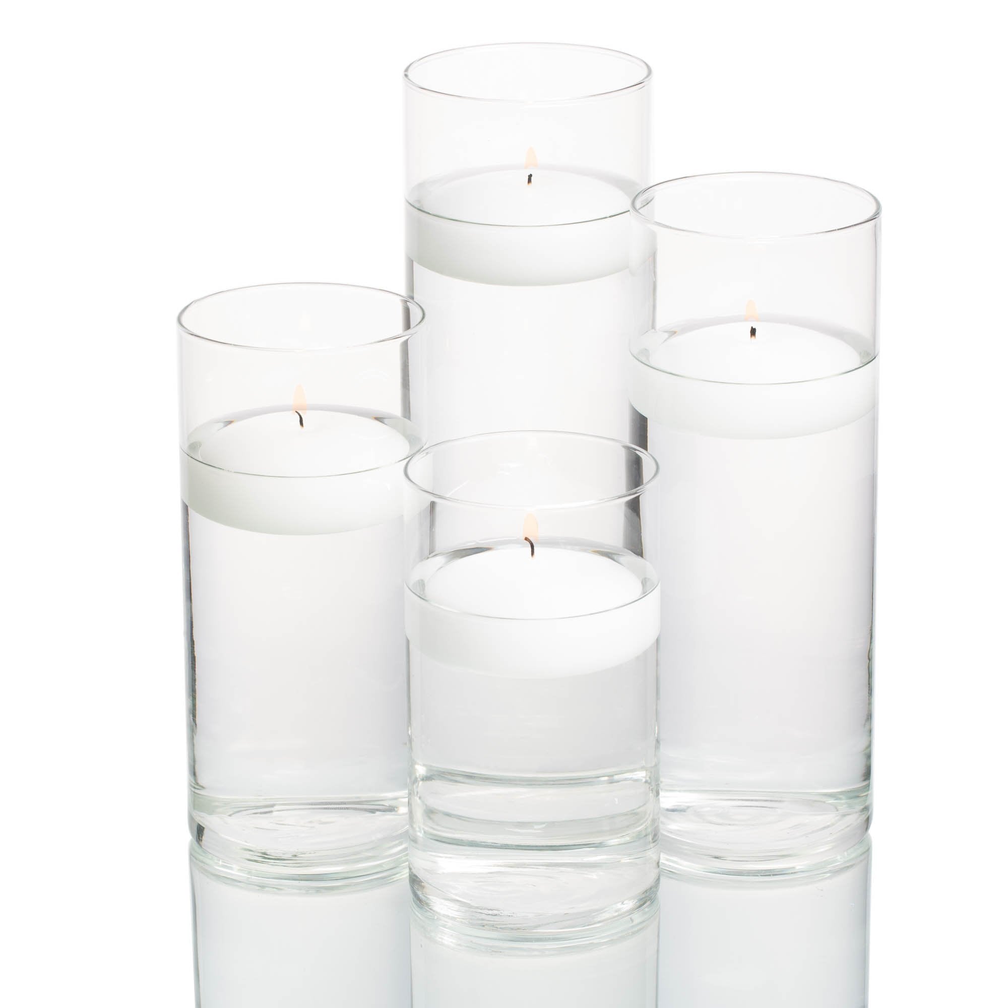 richland floating candles eastland cylinder holders set of 4