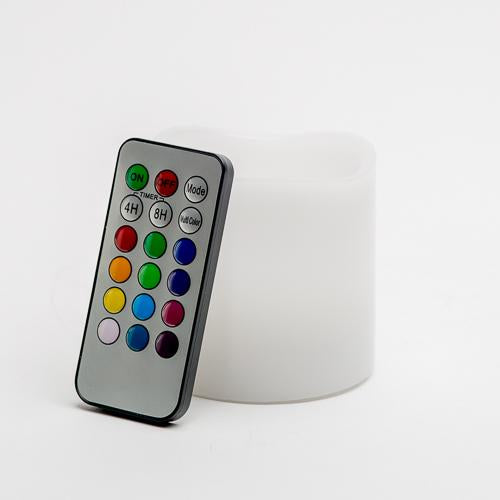 richland led remote control wavy top pillar candle white 3x3 set of 24