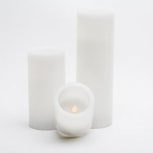richland flameless led pillar candles 3 x3 white set of 6