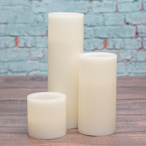 richland flameless led pillar candles 3 x3 ivory set of 6 - thumbnail number 7