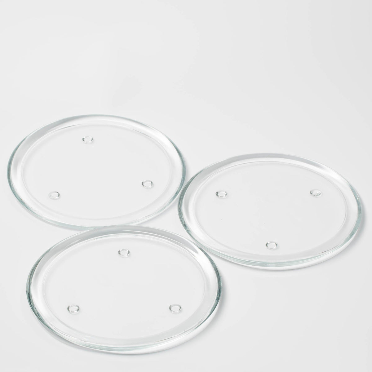 richland round glass pillar plate 8 set of 8