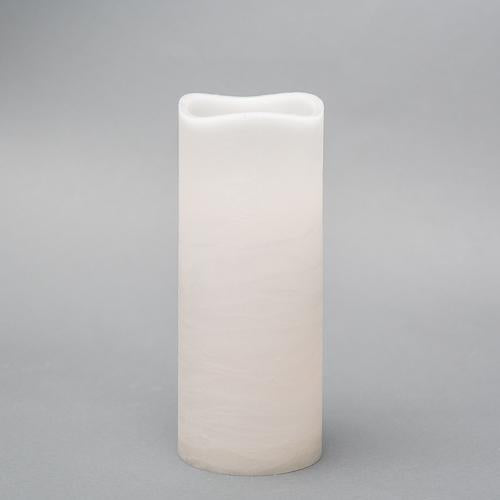 Richland 4" x 10" Large LED Pillar Candle with Wavy Top - Set of 6