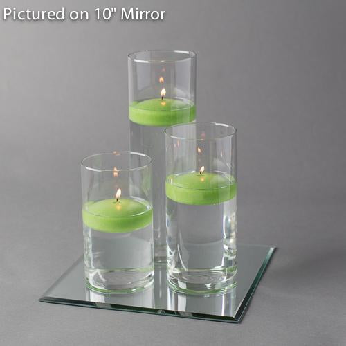square mirror centerpiece candles set 3