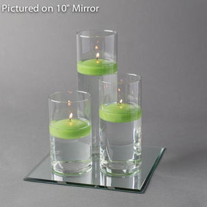 Eastland Round Mirror and Cylinder Vase Centerpiece with Richland 3  Floating Candles Set of 84