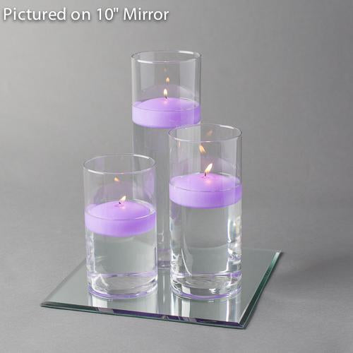 square mirror centerpiece candles set 3
