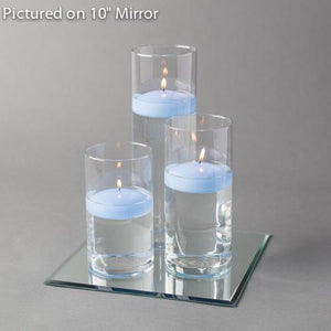 Eastland Square Mirror and Cylinder Vase Centerpiece with Richland 3" Floating Candles Set of 4