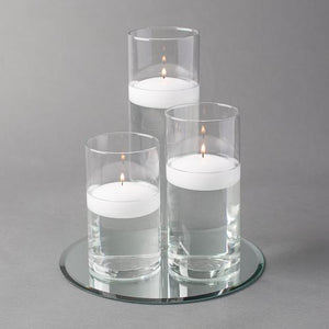 round mirror centerpiece candles set 3