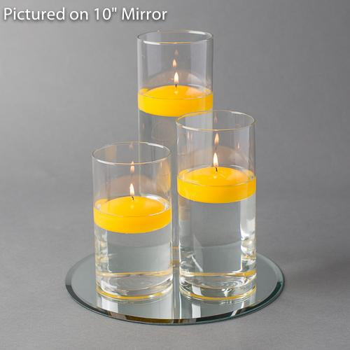 round mirror centerpiece candles set 3