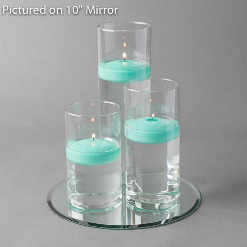 round mirror centerpiece candles set 3
