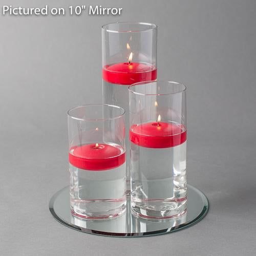 round mirror centerpiece candles set 3