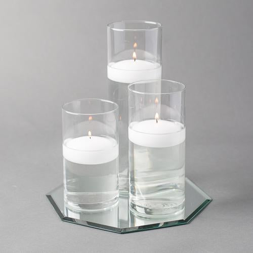 octagon mirror centerpiece candles set 36