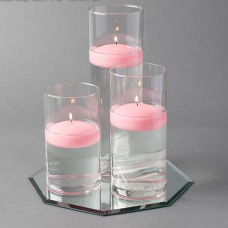 octagon mirror centerpiece candles set 36