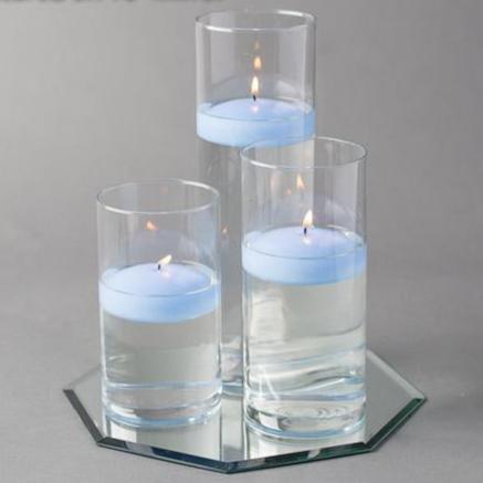 octagon mirror centerpiece candles set 36