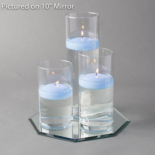 octagon mirror centerpiece candles set 36