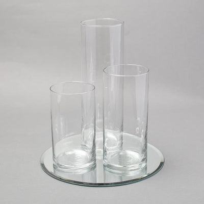 Eastland Round Mirror and Cylinder Vase Centerpiece Set of 48 - thumbnail number 1