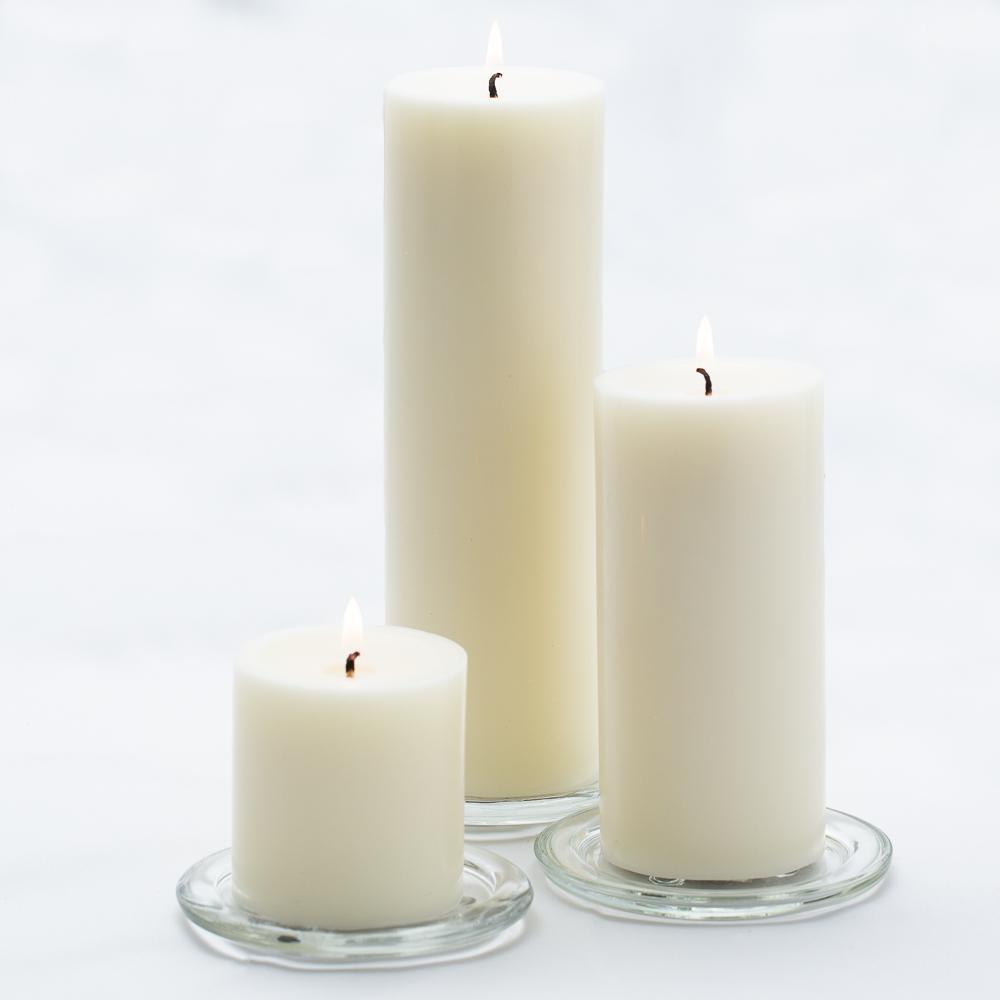 richland pillar candles 3 x3 3 x6 3 x9 light ivory set of 3