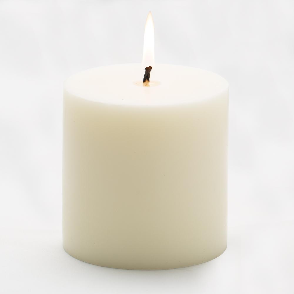 richland 4 x 4 light ivory pillar candles set of 6