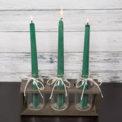 richland vintage milk bottle vases with wooden stand set of 6 - thumbnail number 4