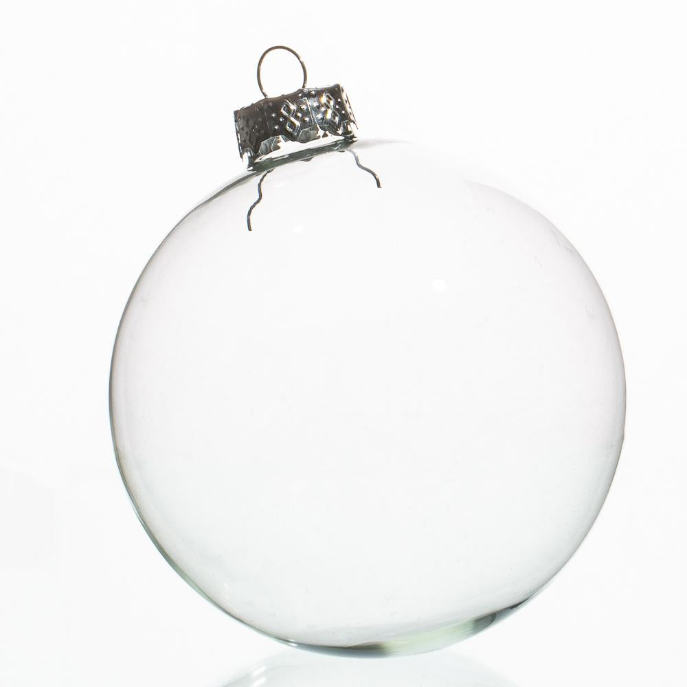 Pair of Large Spherical Clear Glass Bottles - Accessories/Decoration