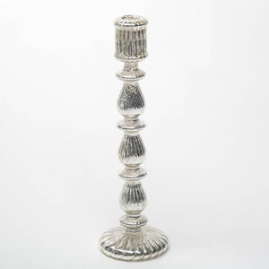 richland ribbed unique mercury glass taper candle holder 13