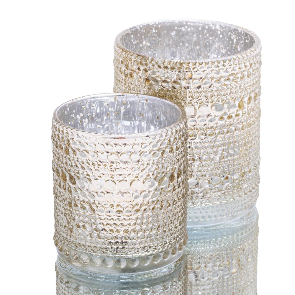 richland mercury candle holder pearly metallic gold large set of 24