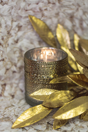 Richland Mercury Candle Holder Pearly Metallic Gold Large Set of 24